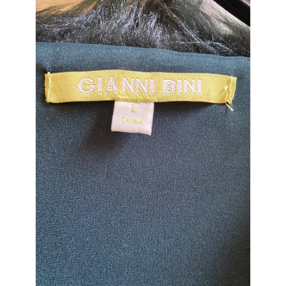 Gianni Bini Womens Faux Fur Open Front Vest Deep Forest Green Size L - Picture 4 of 5